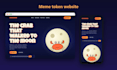 design a website for a memecoin or cryptocurrency