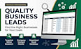 create targeted niche b2b leads and business databases
