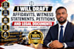 draft affidavit statutory declaration motion petition witness statement document