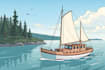 draw your boat into vector illustration art