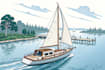 draw your boat into custom vector illustration