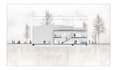 architectural elevation section drafting with rendering
