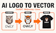 do vector tracing, vectorize logo or convert image to vector manually