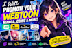 do webtoon promotion, comic, tapas, manga, webcomic and promote royal road