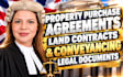 provide property purchase agreements, land contract and conveyancing documents
