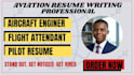 write a aircraft, flight attendant, pilot, aviation, resume