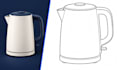 draw kitchen appliance vector line art illustrations for packaging and manuals