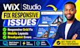fix wix studio responsive grid, mobile layouts, wix breakpoints errors