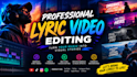 create cinematic lyric video and music visualizer