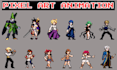 draw retro 128bit nsfw pixel art sprite animation sprite sheet pixel rpg maker