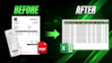 extract invoice data from PDF to excel with validation