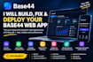 build, fix, and deploy your base44 web app