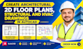 create architectural 2d floor plans, structural and hvac drawings in autocad