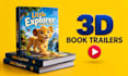 create 3d amazon KDP book trailers with animated covers music and visual effects