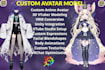 do anime vtuber setup, obs studio scenes, animaze, face tracking, overlays, vrm
