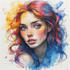draw a watercolor portrait, no ai