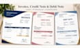 create invoices credit notes debit notes and statements