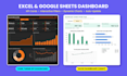 create an interactive excel dashboard and google sheets dashboard