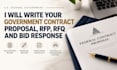 write government contract proposal rfp rfq and bid response