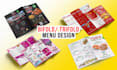 design restaurant menu, food menu, trifold menu