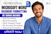 format microsoft word document formatting edit ms word document template design