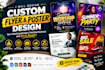 design custom event flyer, church flyer, event poster and sales flyer design