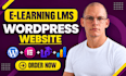 build wordpress tutor lms websites online course elearning website learndash lms