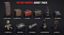 create retro ps1 psx low poly horror props for your game, dark environment props