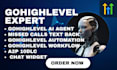 setup gohighlevel ai agent chatbot  a2p 10dlc and missed call text back  survey