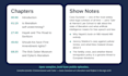 do your podcast transcript, chapters, show notes and captions