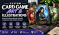 design custom card game art and illustrations