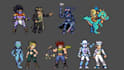 create pixel art sprite sheet, pixel art sprite animation, 2d game art sprite