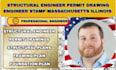 structural engineer permit drawing engineer stamp massachusetts illinois