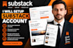 setup substack account manage substack substack newsletter