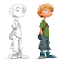 draw 2d cartoon illustrations in procreate