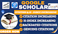 increase google scholar citations, backdated citations and h index score
