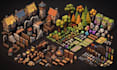 create fantasy medieval game props and low poly rpg assets with custom textures
