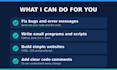 write and fix code in python, java, cpp, javascript and dart