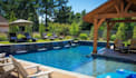do luxury 3d pool landscape design backyard patio swimming pool render