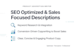 write SEO product descriptions and amazon bullet points