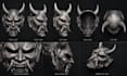 Design oni mask, anime mask, dj mask, and 2d to 3d models in maya by ...