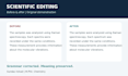 proofread and edit scientific research manuscripts