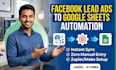 setup facebook lead ads to google sheets automation