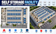 design self storage facility floor plans, unit layouts cad drawings