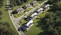 Visualize modern suburban residential complex,real estate townhouse,3d ...