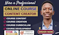 write online course content creation curriculum for business coaching