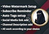 create, setup, youtube channel with logo, banner, intro, outro