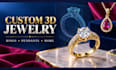 3d jewelry custom design ring, pendant, any items