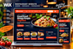 design a wix restaurant website with online menu and ordering