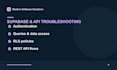 fix supabase authentication, rls or API integration issues